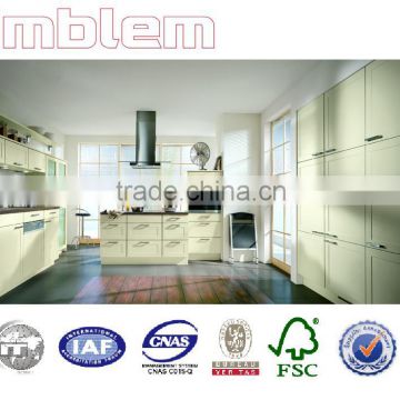 Europe style PVC membrane kitchen cabinets with low price