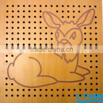 Picture patterned wooden acoustic panel with animal patterm