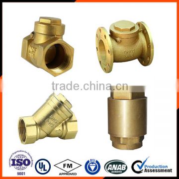 Hot sell 1" brass sewage check valve types brass valve