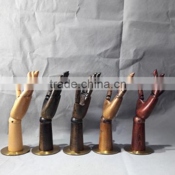Display female mannequin hand colorful wooden hands wooden decoration