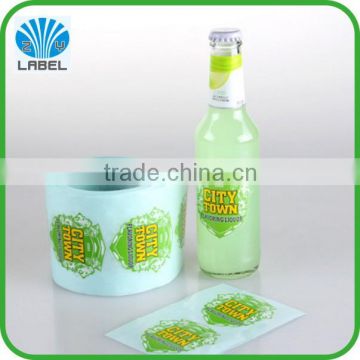custom printed vinyl label sticker for bottles,permanent adhesive bottle stickers with logo printed