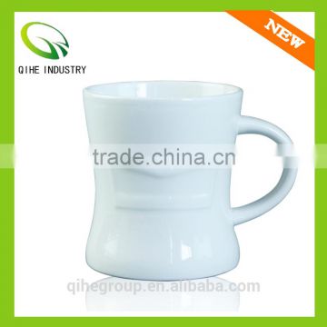 wholesale china plain white ceramic coffee mug with simple design
