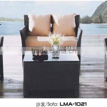 Resin woven outdoor furniture oval sofa