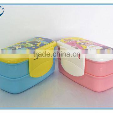 Wholesale New style two layers of plastic lunch box bento lunch box office lunch box