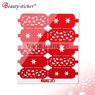 hollow stencil nail sticker for girls stamping plate nail art 2016 hotest selling beauty sticker                        
                                                Quality Choice