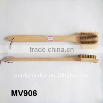 18" wooden handle bbq cleaning brush