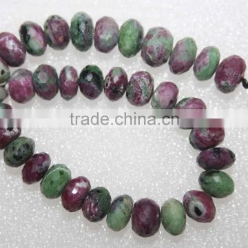 Natural Ruby Zoisite Faceted Rondell