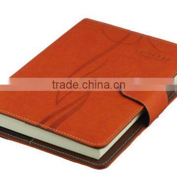 Fashionable agenda pu/leather notebook with buckle