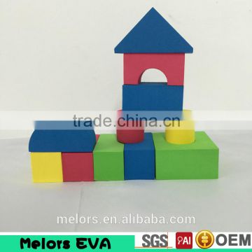Melors EVA clolor foam building blocks toys free samples Mini Building Block Model, discount farm eva foam blocks