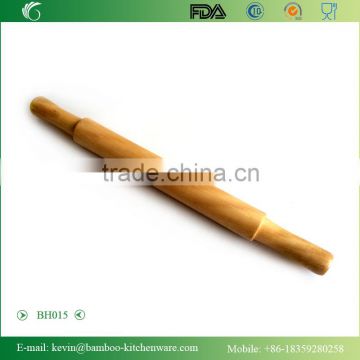 BH015 Bamboo rolling pin kitchenware durable wooden engraved rolling pin made in china