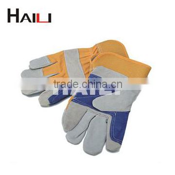 Safety Gloves,Cow Split Leather Work Glove,Leather Welding Gloves HL4013
