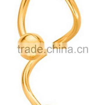 Gold Plated Twister Piercings Earrings Body Jewelry