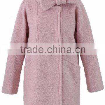 Fitted Trench Coat with Bow in Pink