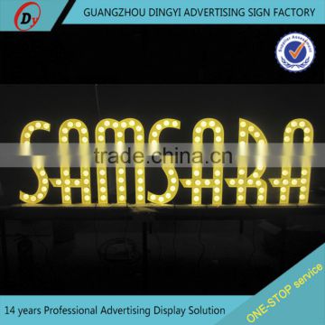 New design stainless steel outdoor led light box word sign/advertising 3d marquee letter light