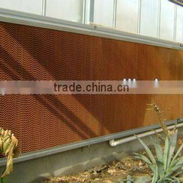 evaporative cooling pad for greenhouse cooling and humidifying system