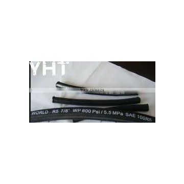 YHT SAE 100R5 STANDARD ONE HIGH TENSILE STEEL WIRE BRAIDED AND ONE FIBER BRAIDED