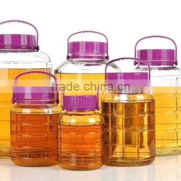 large size Glass Mason Jar 1L/2L/3L/4L/5L/8L/10L/12L/15/20L/25L, Glass Beverage Dispenser jar with screw plastic lid and tap