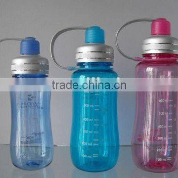 Space /Plastic Transparent Water Bottles with Rotating cap lid