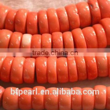 16" 10*15mm Big Abacus Coral Beads Strand Wholesale