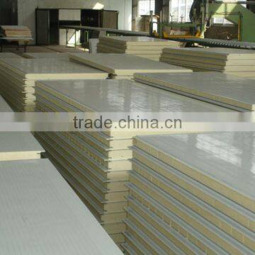 Wall sandwich panel/ Polyurethane / PU wall panel with double sided color steel