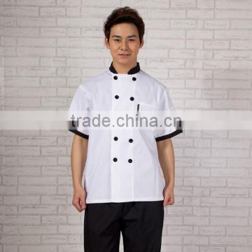 Custom classic white cook restaurant bakery bar kitchen workwear chef coats wholesale