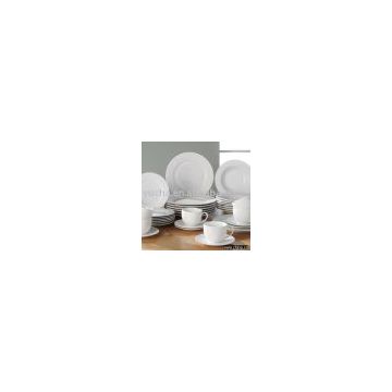 High white porcelain dinnerware set with OEM design