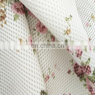 Hot sale 100% polyester soft spacer printing sandwich air mesh fabric for mattress