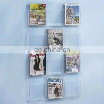 plane wall hang transparent and convenient use acrylic magazine holder