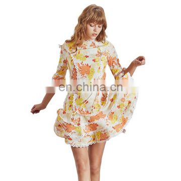 Print Hit Color Dress New Sexy Casual Summer Women Lady Mini Fashion