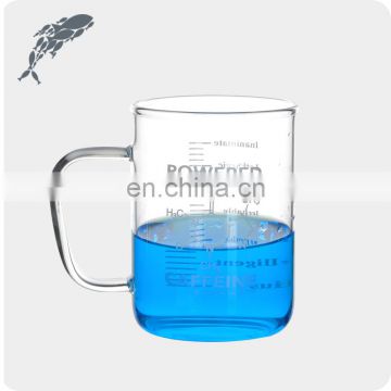 JOAN Lab Hot Sale Pyrex Glass Beaker Mug With Handle Manufacture