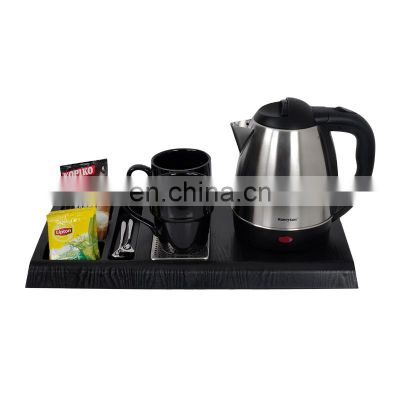 Guest room supplies hotel stainless steel small electric boiling water kettle