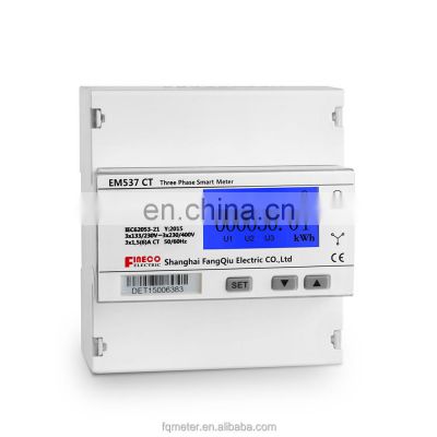 EM537 CT 3*230/400V 1.5(6)A three phase ct connected din rail modbus energy meter