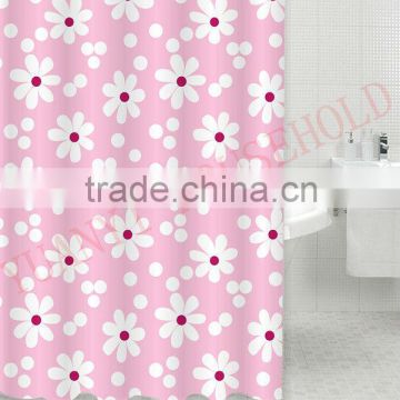 floral design printed shower curtains wholesale polyester shower curtain
