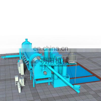Rotary Continuous Model 1200 Peanut Shell Biochar Making Stove Wood Chips Sawdust Charcoal Carbonization Furnace Machine