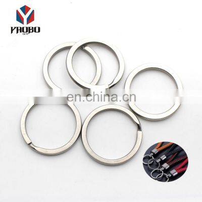 Wholesales Stainless Steel Key Accessories keyring Flat Split Ring Keychain For Bag