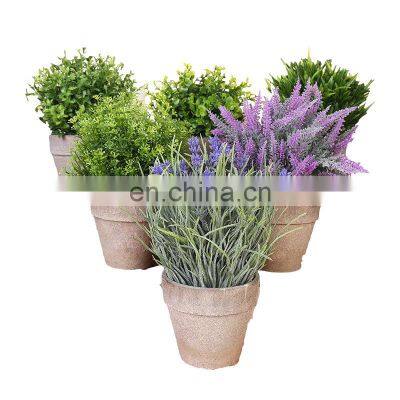 Factory Direct Sale Plastic Plants Potted Plant Mini Home Office Decorating Artificial Bonsai