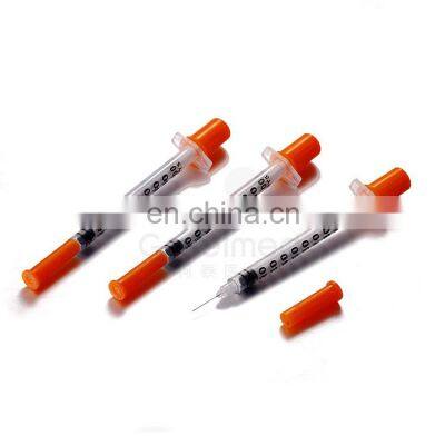 Greetmed Medical Materials & Accessories PE Insuline Syringe Insulin Syringe 50U Insuline Syringe 0.5ml Ce Ozone 3 Years CN;ZHE
