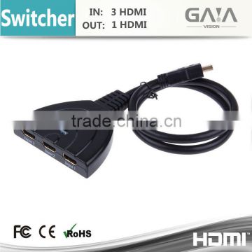 HDMI splitter switcher converter 3*1 switch 3D 1080P with 3 in 1 out hdmi witcher