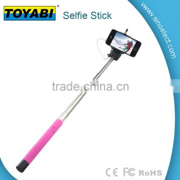 Monopod Selfie Stick Telescopic Wired Remote Mobile Phone holder For All Phones