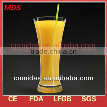 Promotional wholesale clear fruit juice glass