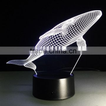 Humpback Whale Color Changing 3D Led Table Light