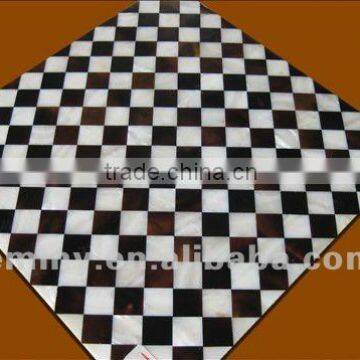 Black pen & freshwater mixed shell mosaic tiles