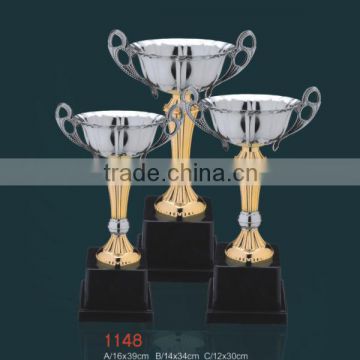 three size metal customized trophy