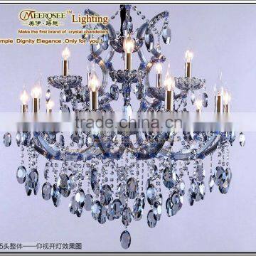 2013 Modern Maria Thereasa Chandelier, Blue Blown Glass Hanging Crystal Light Chandelier MDS41-L10+5