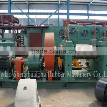 Double Roller Rubber Crushing Mill / Used Rubber Recycling Machine