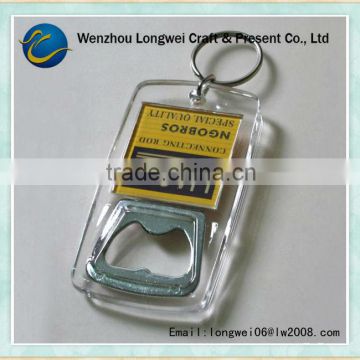 special gift photo insert bottle opener keychain/wall mount bottle opener