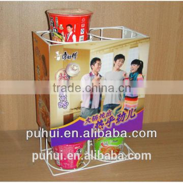 counter top fast noodle display rack