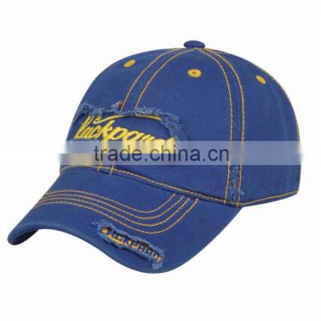 100% polyester letters embroidery baseball cap with applique