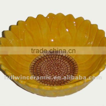 Ceramic sunflower bowl