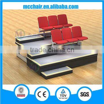 Celebration telescope retrctable bleacher aluminum grandstand soccer basketball bleacher